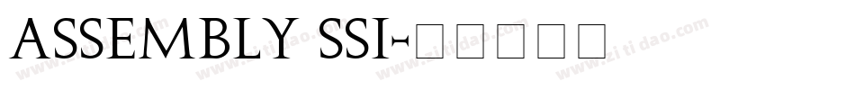 Assembly SSi字体转换